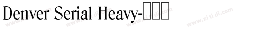 Denver Serial Heavy字体转换